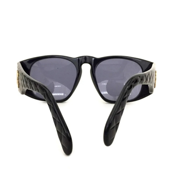 CHANEL MATELASSE 01450 CC LOGO BLACK SUNGLASSES VINTAGE/R5386 - Picture 5 of 10